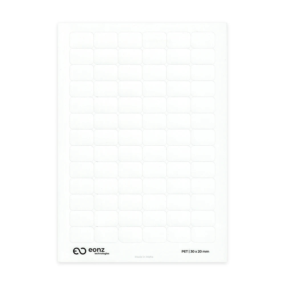 A4 PET Label Sheet 30mm x 20mm