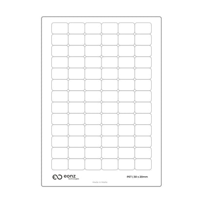 A4 PET Label Sheet 30mm x 20mm