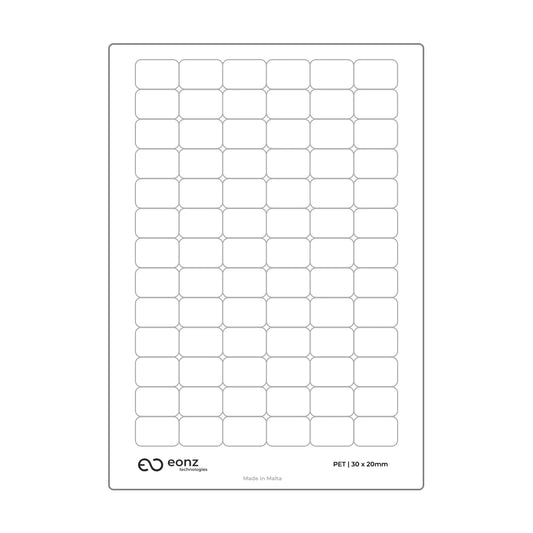 A4 PET Label Sheet 30mm x 20mm