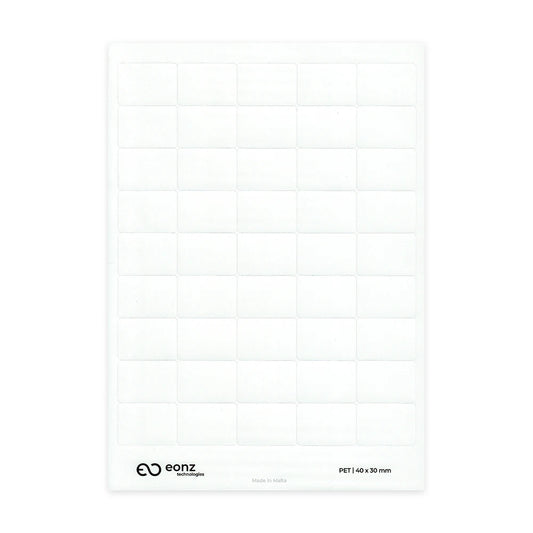 A4 PET Label Sheet 40mm x 30mm