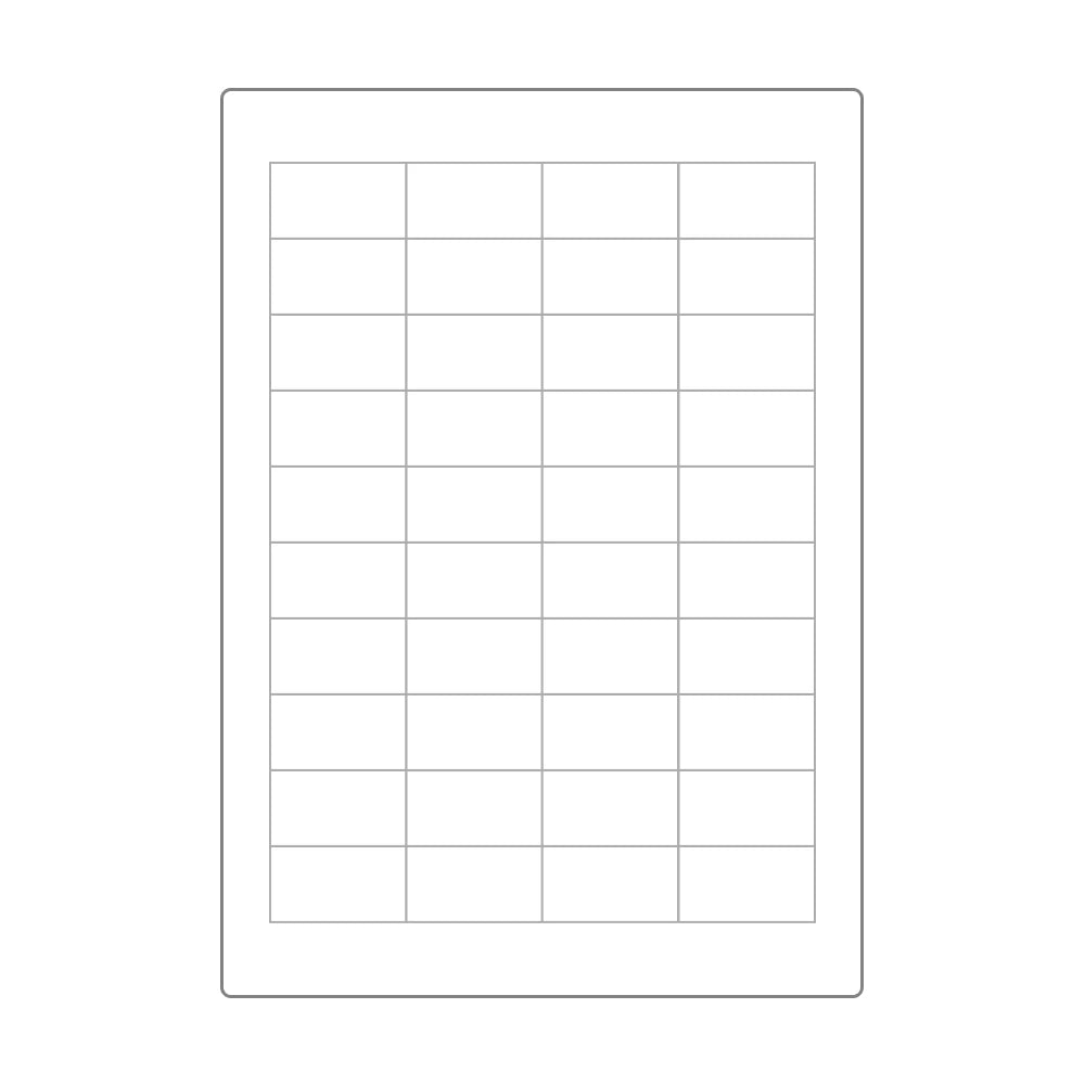 A4 Paper Label Sheet 48.5mm x 25.4mm